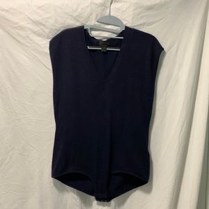 JCrew Italian cashmere bodysuit. Navy - Large